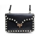 SAC A MAIN VALENTINO ROCKSTUD MINI IW2B0876BOL POCHETTE CUIR NOIR CLUTCH 1350€