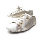 CHAUSSURES LOUIS VUITTON BASKETS SWING 38 CUIR MONOGRAM DORE ET BLANC SHOES 590€