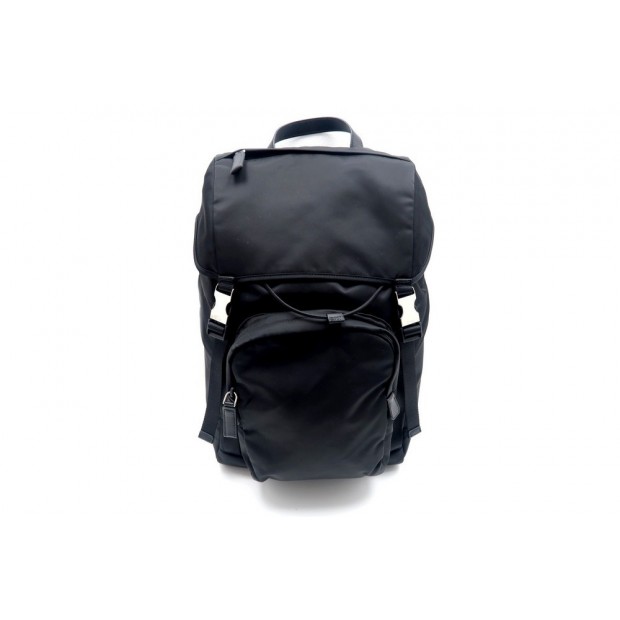 NEUF SAC A DOS PRADA TOILE 2VZ135 EN TOILE NOIR HOMME BACKPACK DUSTBAG 1050€