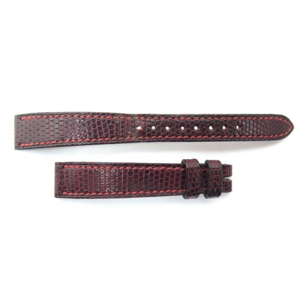 BRACELET HERMES MONTRE CAPITAINE NEMO 13 MM LEZARD BORDEAUX LEATHER WATCH 390€