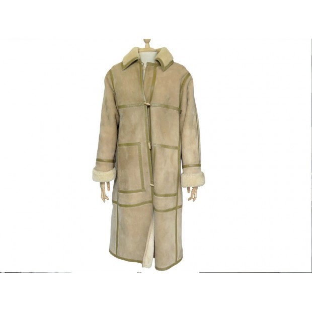 MANTEAU BURBERRY'S DUFFLE COAT EN PEAU LAINEE 