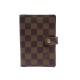 PORTE AGENDA LOUIS VUITTON COUVERTURE TOILE DAMIER EBENE DIARY HOLDER COVER 255€