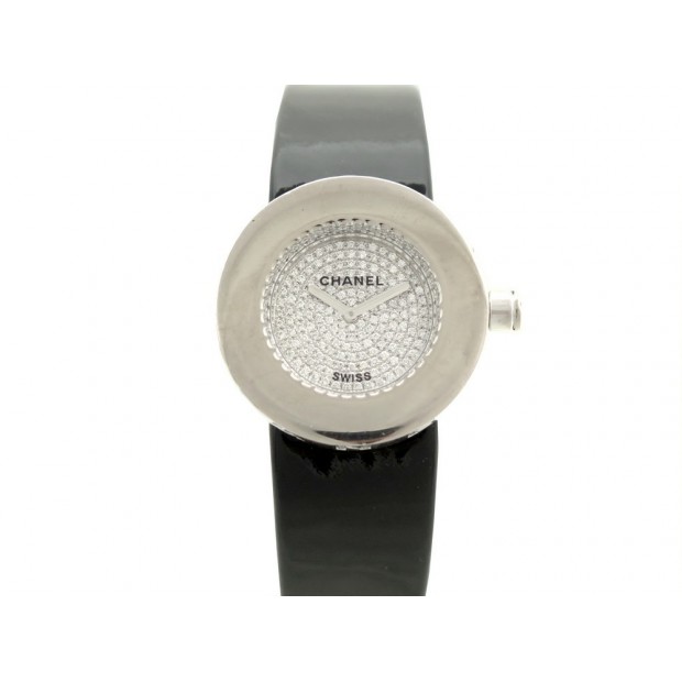 MONTRE CHANEL RONDE OR BLANC ET DIAMANTS 