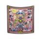 NEUF FOULARD HERMES FLANERIE A VERSAILLES 002928S CARRE 90 SOIE SILK SCARF 370€