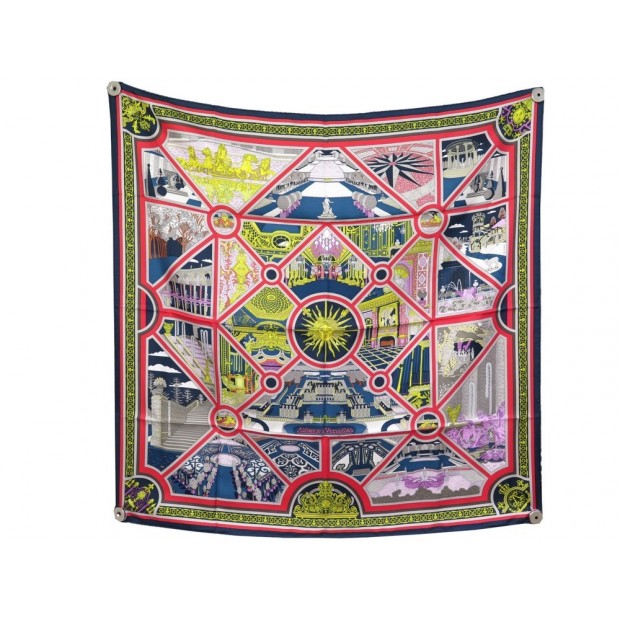 NEUF FOULARD HERMES FLANERIE VERSAILLES SOIE 