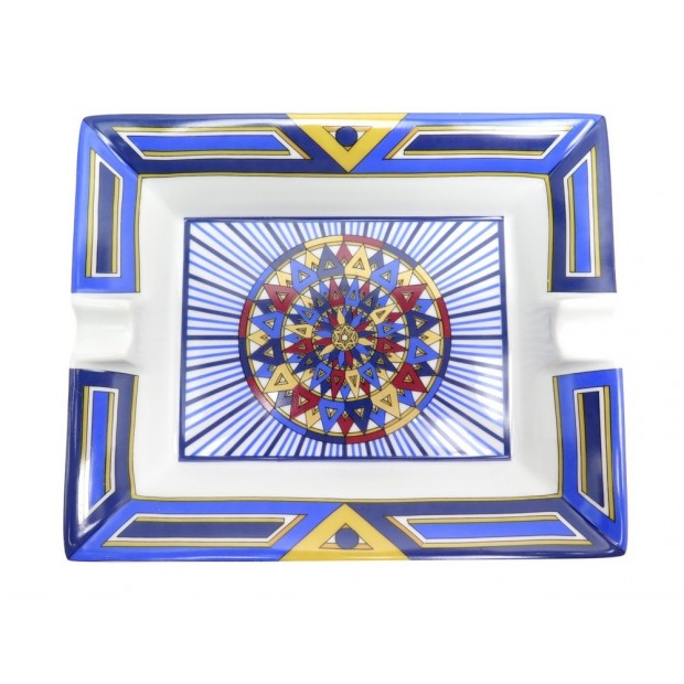 CENDRIER HERMES VIDE POCHE ROSE DES VENTS EN PORCELAINE BLEU BLANC ASHTRAY 465€