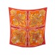 NEUF CHALE HERMES BOUQUETS SELLIER CACHEMIRE ET SOIE ORANGE + BOITE SHAWL 945€