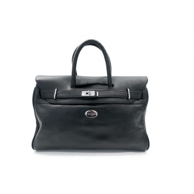 NEUF SAC A MAIN MAC DOUGLAS PYLA GM 40 CM CABAS EN CUIR NOIR TOTE HAND BAG 480€