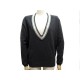 NEUF PULL BRUNELLO CUCINELLI S 36 COL EN V CACHEMIRE ANTHRACITE CASHMERE 1590€