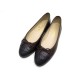 CHAUSSURES CHANEL BALLERINES 37.5 LOGO CC CUIR MARRON ET NOIR LEATHER SHOES 590€