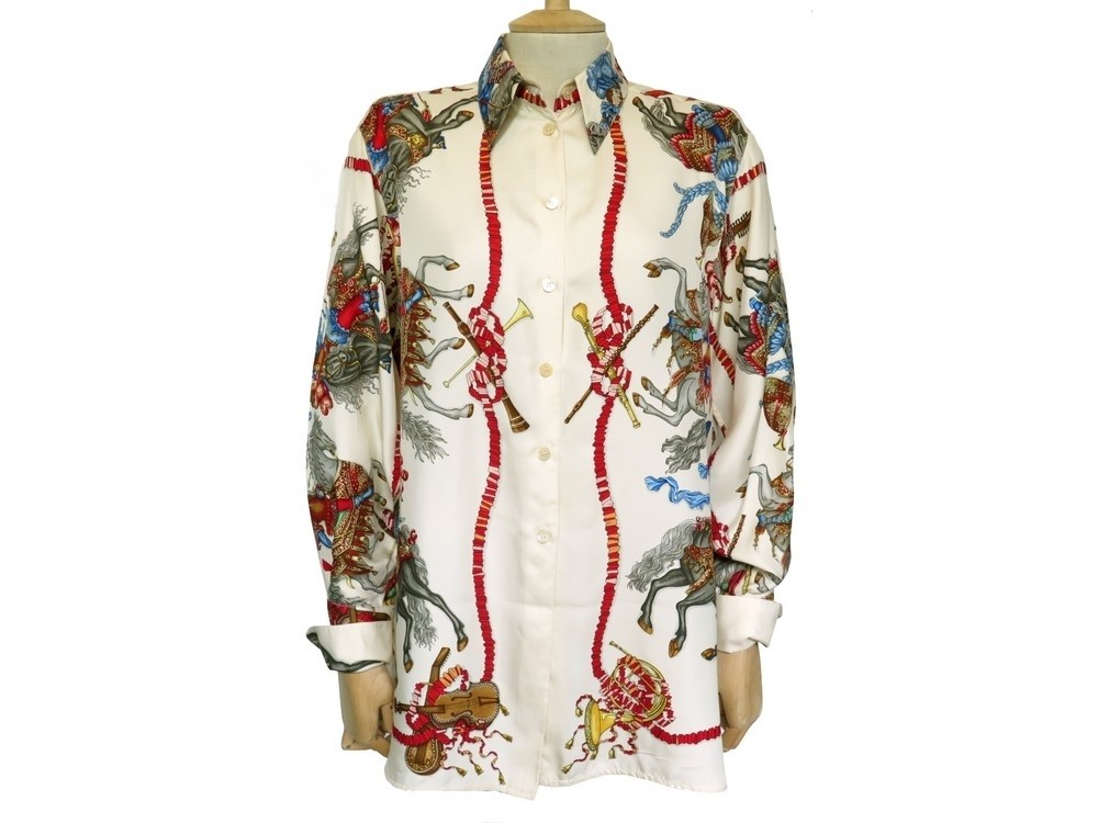 Soie Chemise Hermes Femme Chemisier Hermes 38 M Les Fetes