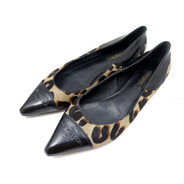 CHAUSSURES LOUIS VUITTON WILD LEOPARD STEPHEN SPROUSE 39 BALLERINES EN CUIR 690€