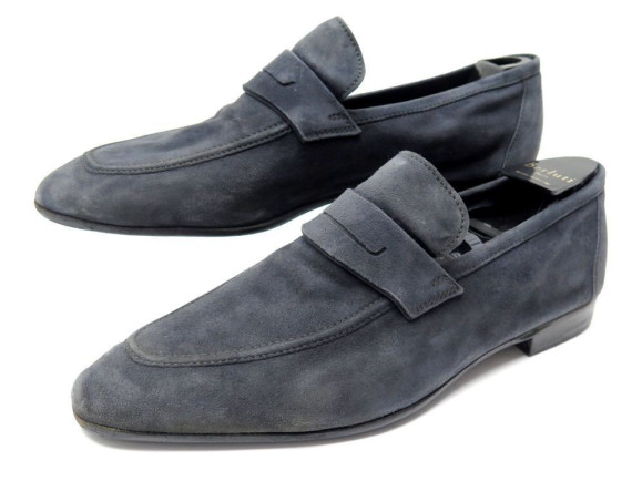 chaussures berluti 8 42 mocassins daim gris