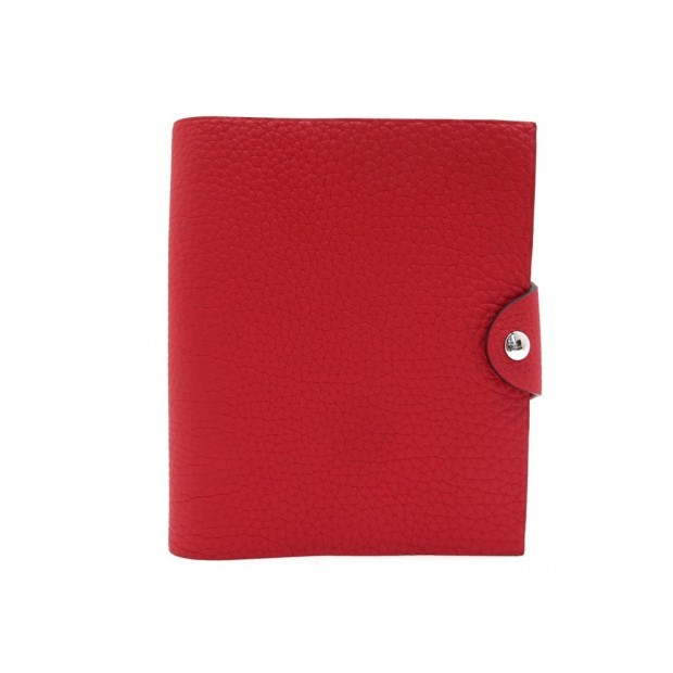 NEUF COUVERTURE DE CAHIER HERMES ULYSSE PM CUIR ROUGE + RECHARGE COVER 243€