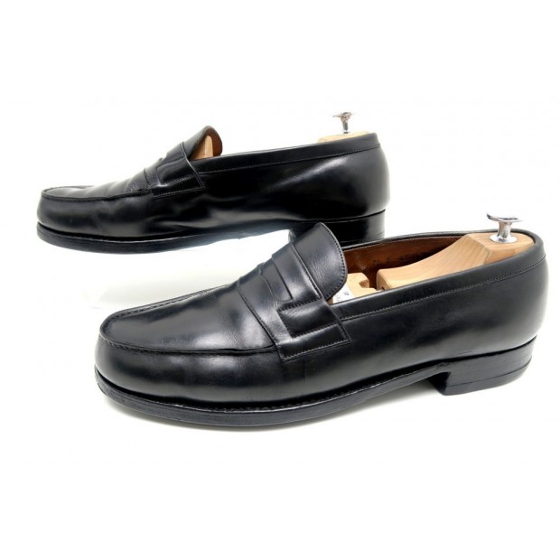 CHAUSSURES JM WESTON MOCASSINS 180 EN CUIR NOIR 7.5B 41.5 FIN BLACK SHOES 575€