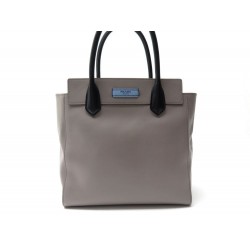 NEUF SAC A MAIN PRADA EN CUIR GRIS 28 CM PORTE EPAULE GREY LEATHER HANDBAG 2200€