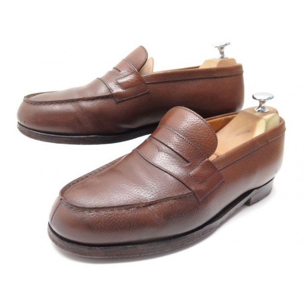 CHAUSSURES JM WESTON 180 MOCASSINS 7E 41 CUIR GRAINE MARRON LOAFERS SHOES 610€