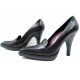 CHAUSSURES PRADA ESCARPINS 37 IT 37.5 FR CUIR NOIR SAC LEATHER COURT SHOES 530€