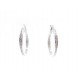 BOUCLE OREILLE CREOLE OR BLANC 18K ET DIAMANTS