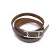 BRACELET HERMES HAPI TRIPLE TOUR T 16 A 21 EN CUIR SWIFT TAUPE BOUCLE ACIER 295€