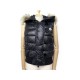 DOUDOUNE MONCLER SANS MANCHE TARN GILET T 2 40 M NOIR & FOURRURE BLOUSON 820€