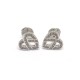 NEUF BOUCLES D4OREILLES POIRAY COEUR ENTRELACE 828118 OR BLANC & DIAMANTS 2290€