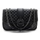 NEUF SAC A MAIN LONGCHAMP L1358941 CUIR D'AGNEAU NOIR BANDOULIERE HAND BAG 790€