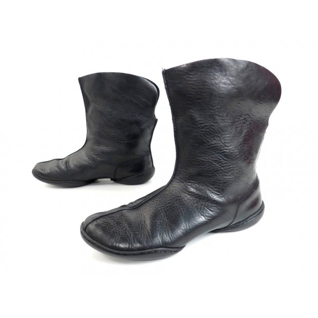 CHAUSSURES TRIPPEN BOTTINES FEMME 38 EN CUIR NOIR BLACK LEATHER BOOTS SHOES 210€