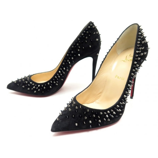 NEUF CHAUSSURES CHRISTIAN LOUBOUTIN SPIKE NOIR 