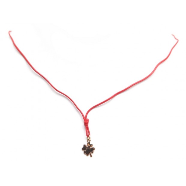 NEUF COLLIER DODO POMELLATO PENDENTIF MINI TREFLE A QUATRE FEUILLE OR ROSE 190€