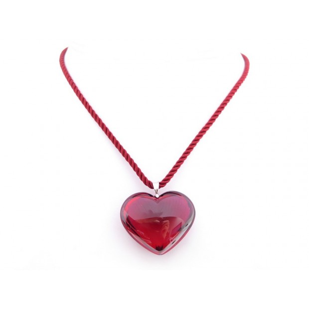 NEUF COLLIER BACCARAT ROMANCE EN CRISTAL ROUGE COEUR + BOITE HEART NECKLACE 295€