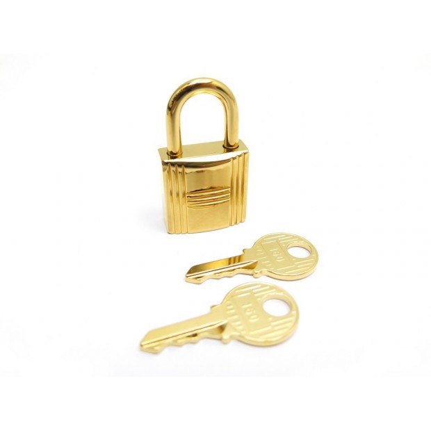 NEUF CADENAS HERMES POUR SAC A MAIN KELLY BIRKIN EN METAL DORE GOLDEN PADLOCK