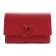 NEUF PORTEFEUILLE LOUIS VUITTON COMPACT CAPUCINES CUIR GRAINE ROUGE WALLET 600€