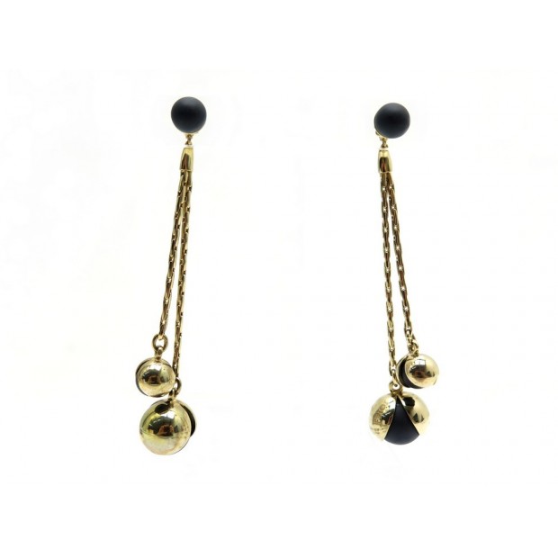 BOUCLE OREILLE DIOR PENDANTES METAL DORE 