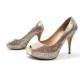 CHAUSSURES GIUSEPPE ZANOTTI SHARON ESCARPINS CUIR DORE 38.5 IT 39 FR SHOES 595€