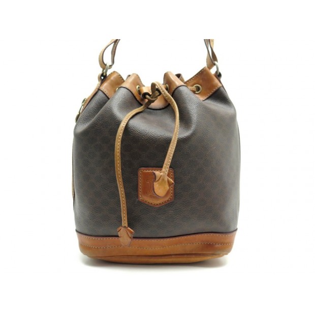 VINTAGE SAC A MAIN CELINE CABAS SEAU BESACE EN TOILE MONOGRAMMEE BUCKET BAG 790€