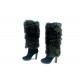 CHAUSSURES BOTTES A TALONS UGG COLLECTION 7 38 DAIM FOURREES FOURRURE BOOTS 950€
