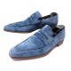 CHAUSSURES BERLUTI WARHOL 8.5 42.5 MOCASSINS DAIM BLEU + EMBAUCHOIRS SHOES 1810€