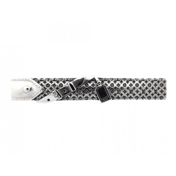 NEUF PINCE A CRAVATE LOUIS VUITTON BIJOU ARGENT MASSIF MONOGRAM LV TIE CLIP 450€