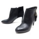 NEUF CHAUSSURES LOUIS VUITTON BOTTINES A TALONS 36.5 CUIR & DAIM NOIR BOOTS 950€