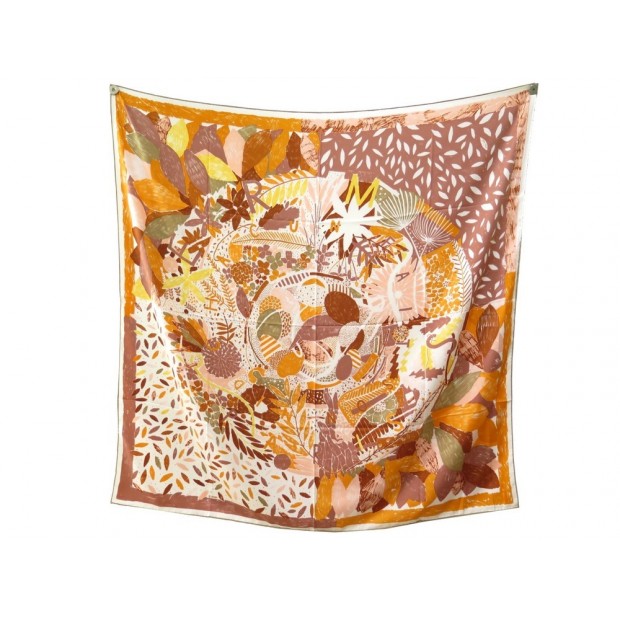 NEUF CHALE HERMES CHACUN FAIT SON NID CARRE 140 FOULARD EN SOIE PEAKE SCARF 725€