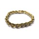 BRACELET EN OR JAUNE MAILLONS FLEURS DE LYS 18CT SAPHIRS 