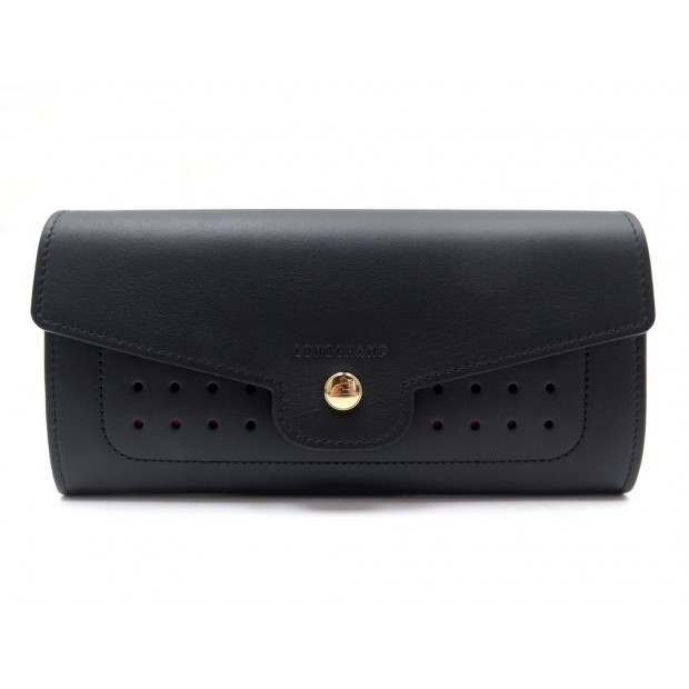 NEUF PORTEFEUILLE LONGCHAMP MADEMOISELLE L3146883001 EN CUIR NOIR + BOITE 280€