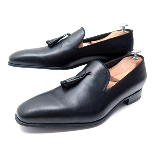 NEUF CHAUSSURES JM WESTON SMOKING 497 MOCASSINS A PAMPILLES 8D 42 CUIR NOIR 890€