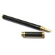 STYLO PLUME ST DUPONT EN LAQUE DE CHINE MARRON ET PLAQUE OR FOUNTAIN PEN 420€