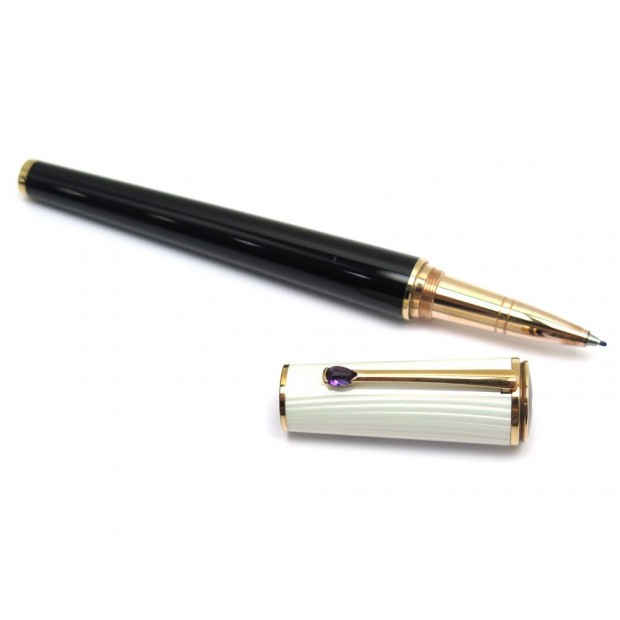 STYLO BILLE MONTBLANC INGRID BERGMAN LA DONNA 104906 ROLLERBALL RESINE NOIR 690€