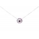 COLLIER PENDENTIF BOUCHERON AVA OR BLANC 750 AMETHYSTE DIAMANTS SAPHIRE 4860€