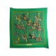 RARE FOULARD HERMES ISPAHAN PAR TRANCHANT CARRE 90 EN SOIE VERT SILK SCARF 370€