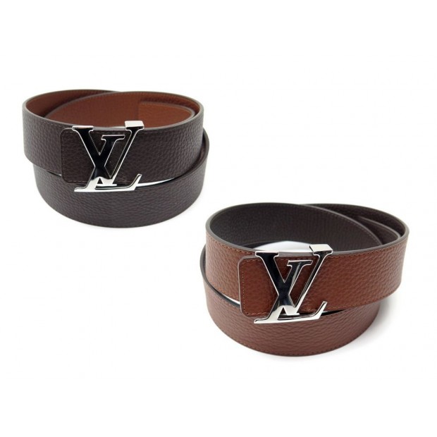 NEUF CEINTURE LOUIS VUITTON REVERSIBLE CUIR TAURILLON 485 