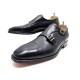 NEUF CHAUSSURES SANTONI CUIR NOIR MOCASSINS 1